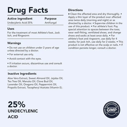 Antifungal Pen – Cures Most Athlete’s Foot, Jock Itch, and Ringworm - 25% Undecylenic Acid with added Tea Tree, Jojoba, Clove Bud Oils & Aloe - 3-Pack Twist Pen (9ML Volume)